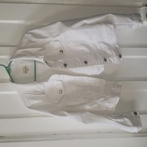 White Crop Jean Jacket